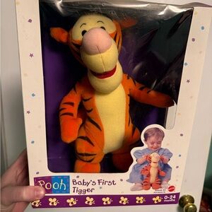 Vintage Baby's First Tigger Plush Toy - Orange